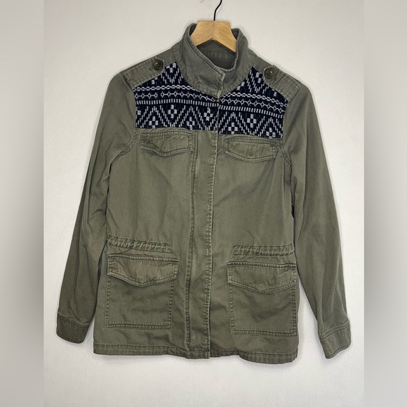 MUDD Vintage Y2K Olive Green Military Western Boho Jacket Women Size M - Picture 1 of 6